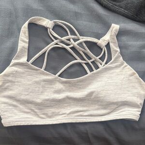 Lululemon Athletica Light Gray Strappy Sports Bra